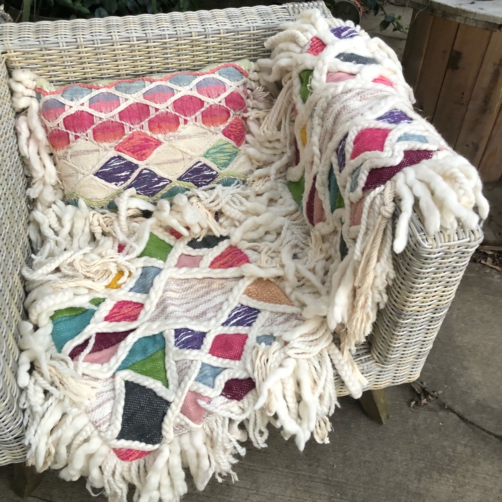 Lot 3 Anthropologie Wool Pillow Shams Tammy Kanat - Picture 2 of 15